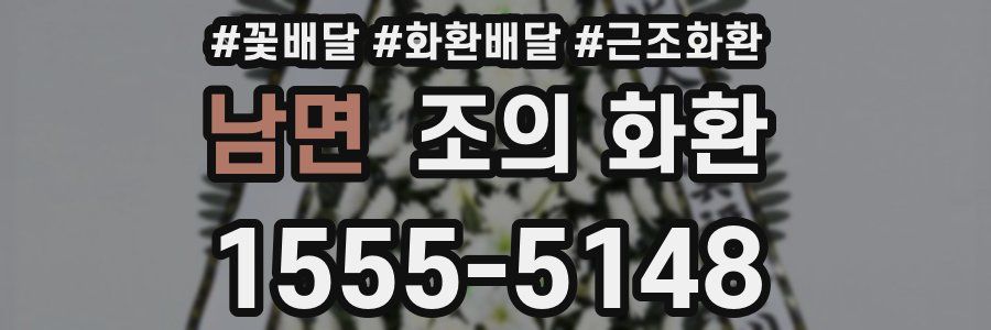 남면 조의 화환