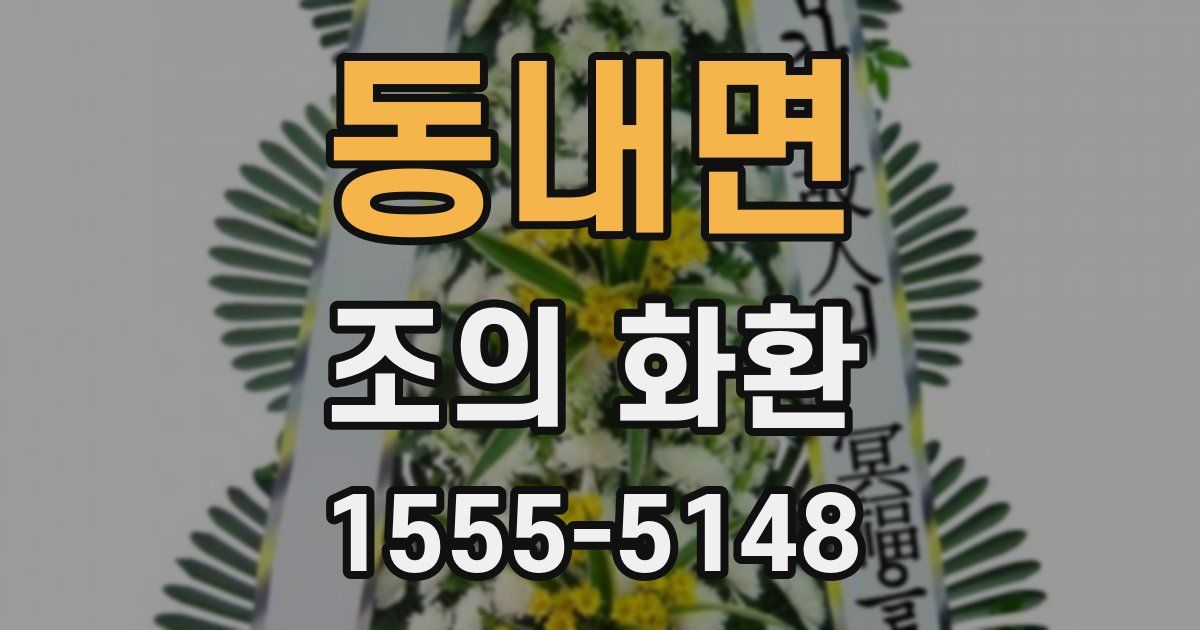 동내면 조의 화환