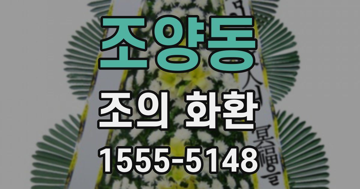 조양동 조의 화환