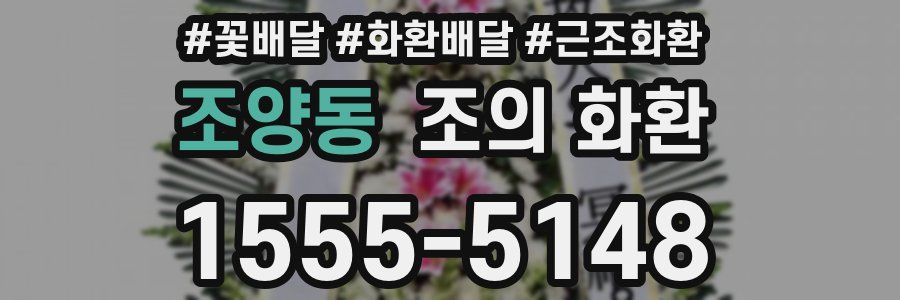 조양동 조의 화환