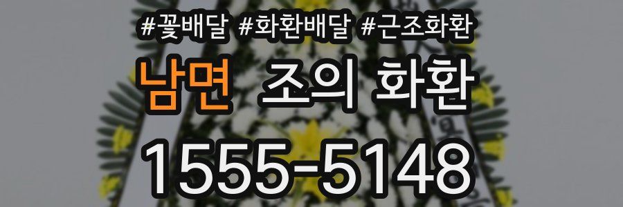 남면 조의 화환