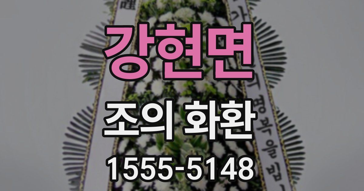 강현면 조의 화환