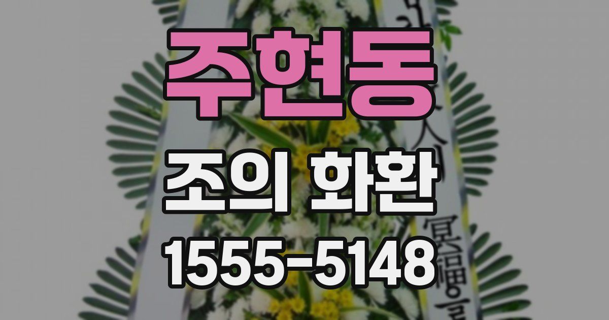 주현동 조의 화환