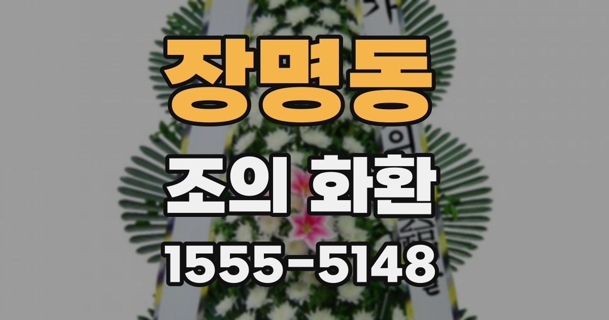 장명동 조의 화환
