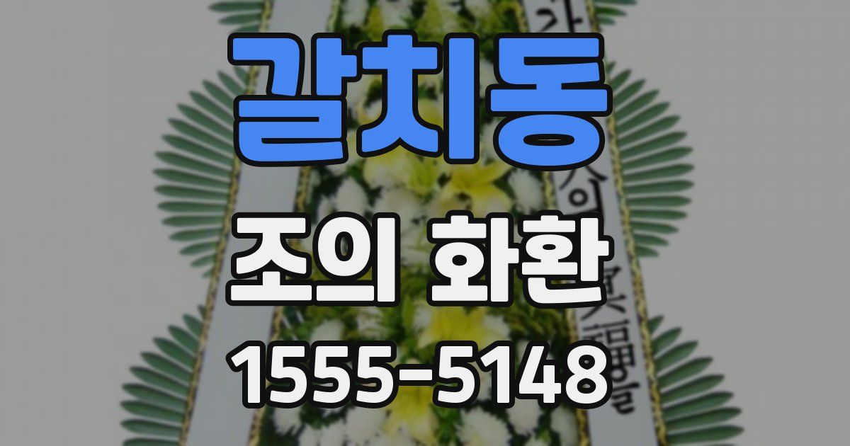 갈치동 조의 화환