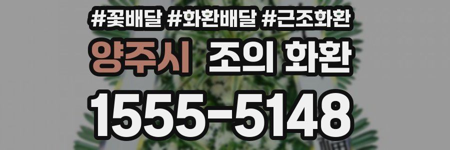양주시 조의 화환
