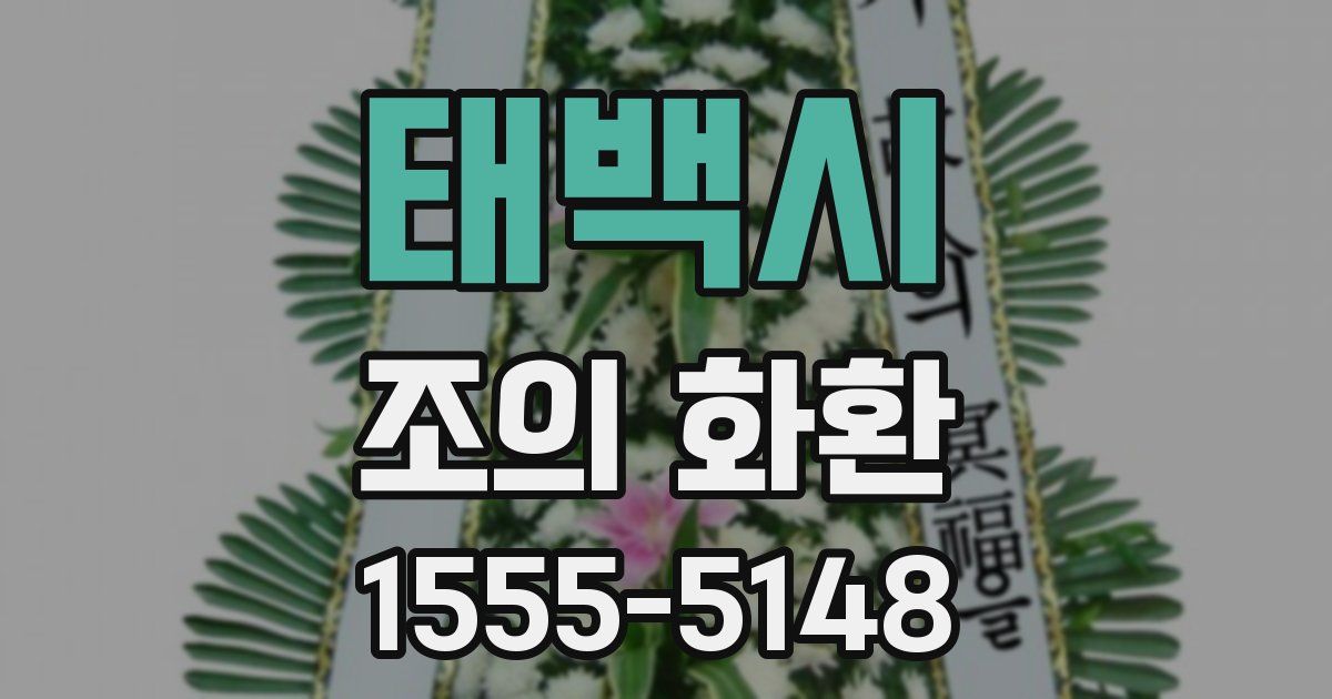 태백시 조의 화환