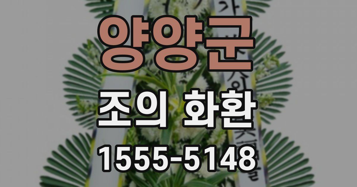 양양군 조의 화환