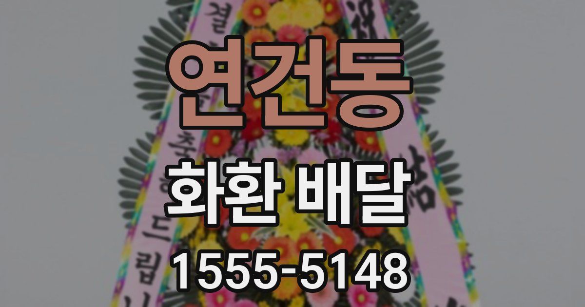 연건동 화환 배달