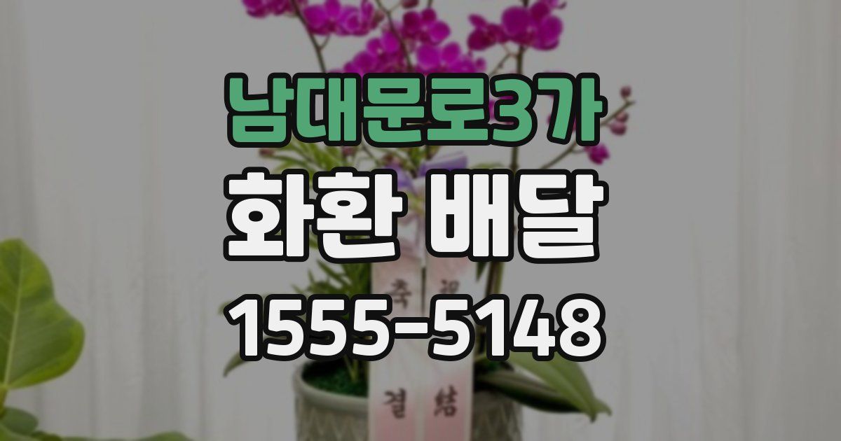 남대문로3가 화환 배달
