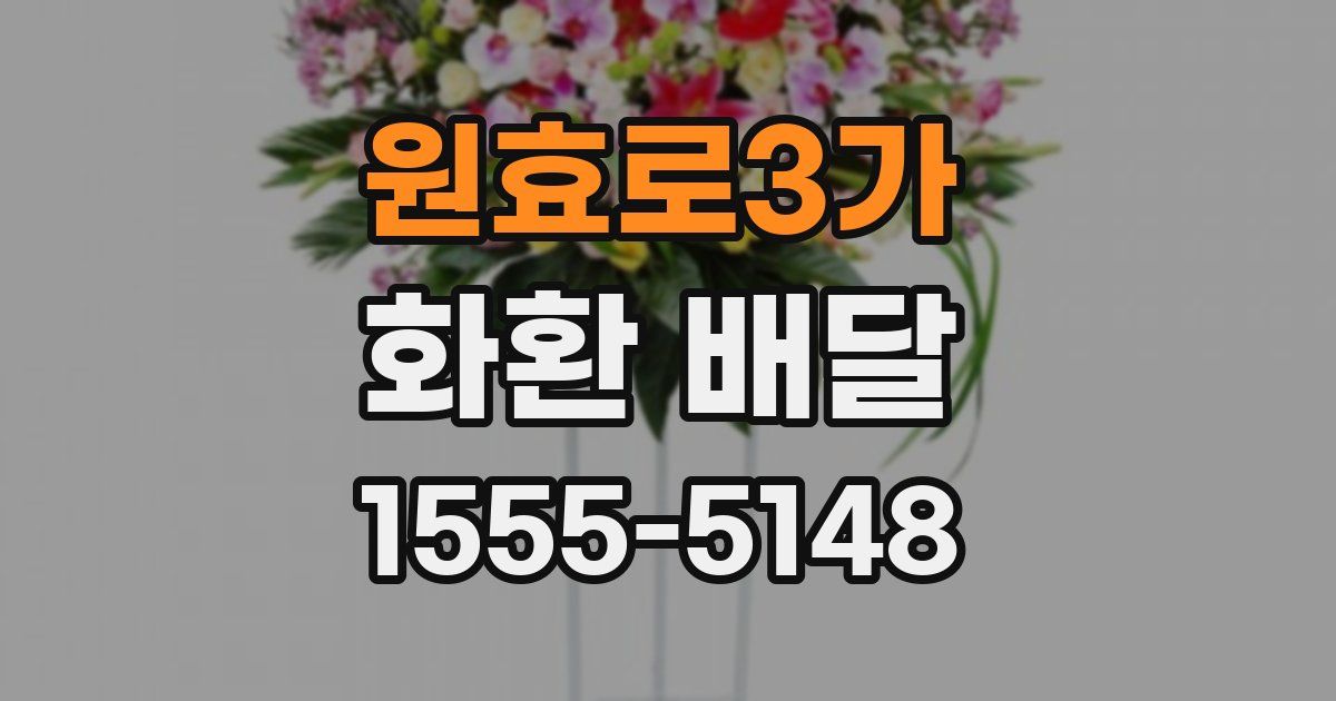 원효로3가 화환 배달