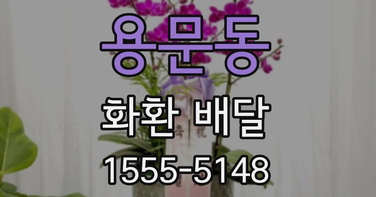 용문동 화환 배달