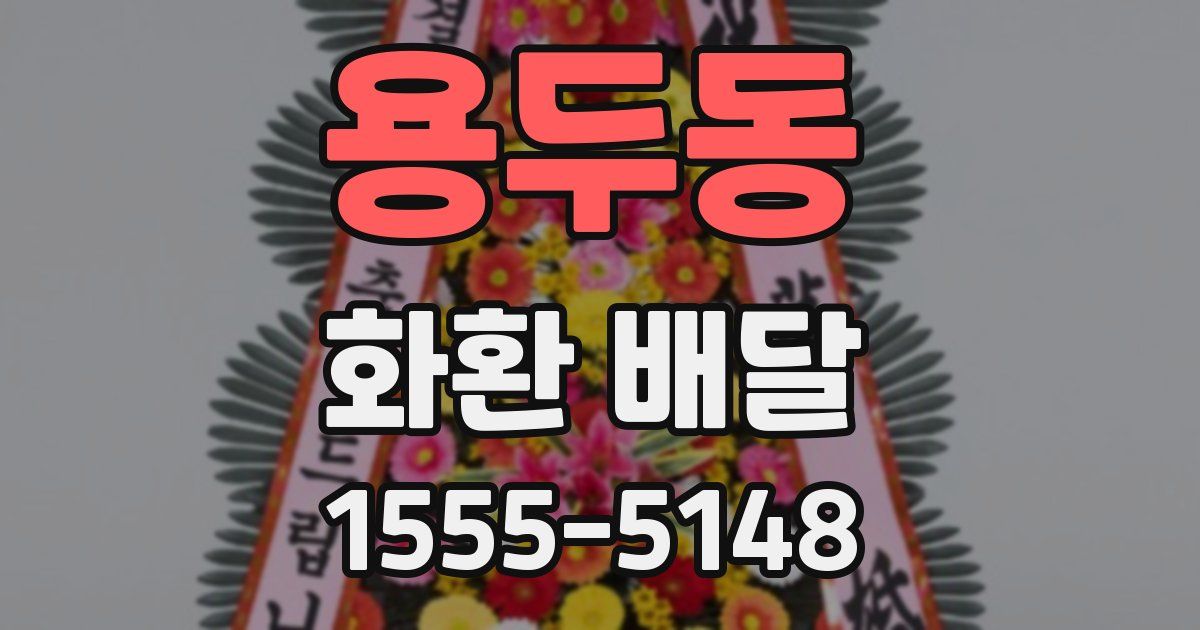용두동 화환 배달