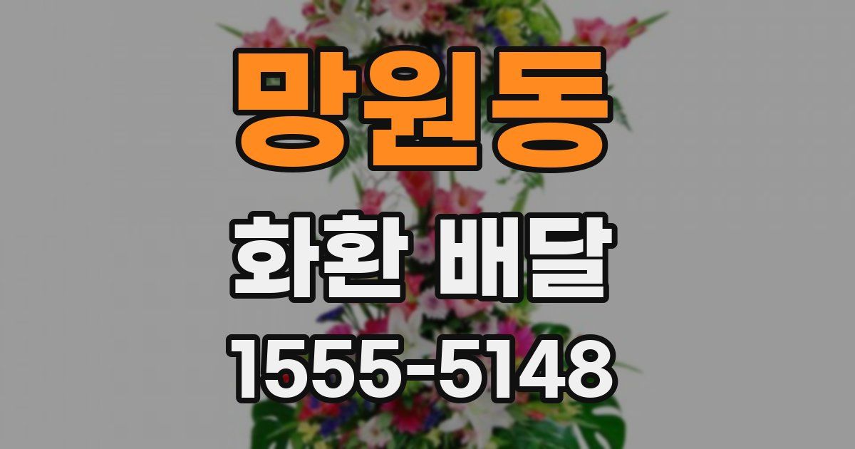 망원동 화환 배달