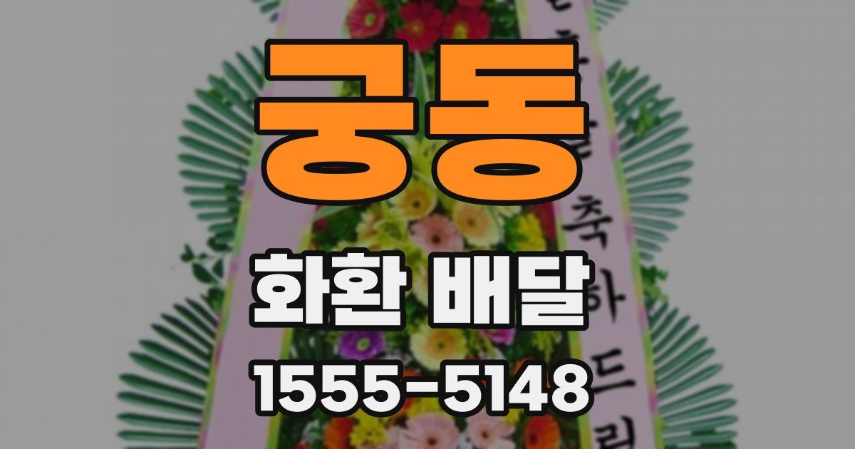 궁동 화환 배달