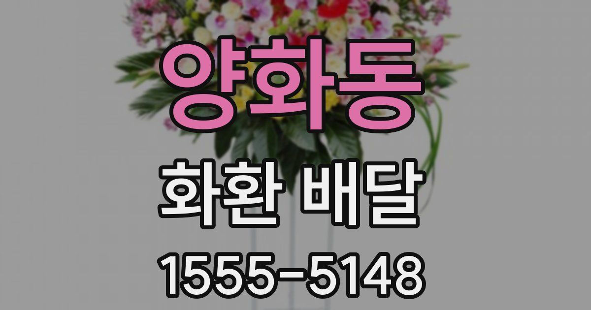 양화동 화환 배달