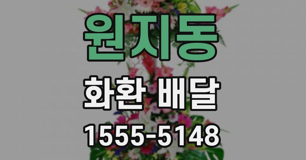 원지동 화환 배달