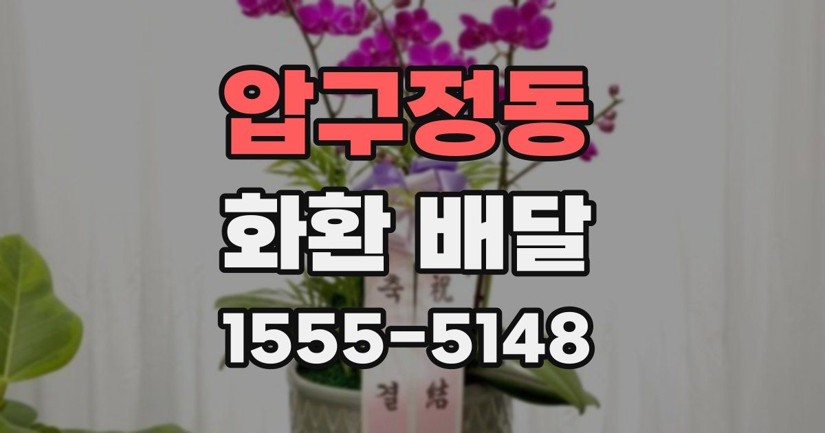압구정동 화환 배달