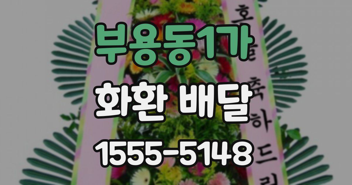 부용동1가 화환 배달