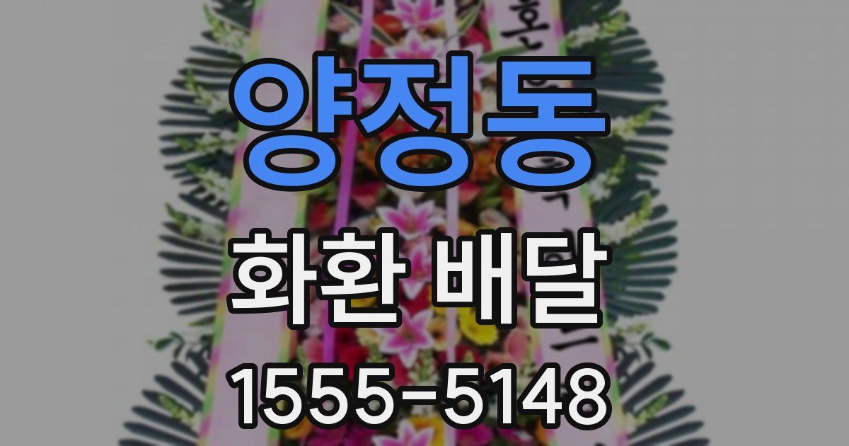 양정동 화환 배달