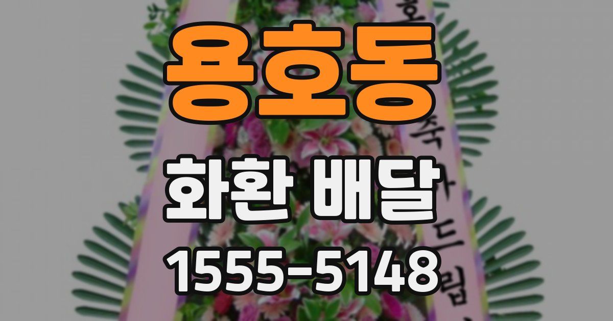 용호동 화환 배달
