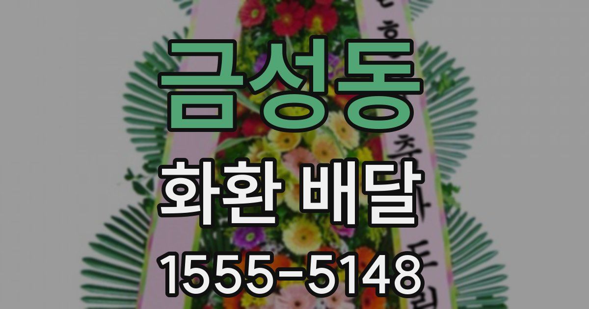 금성동 화환 배달