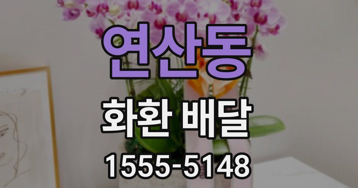 연산동 화환 배달