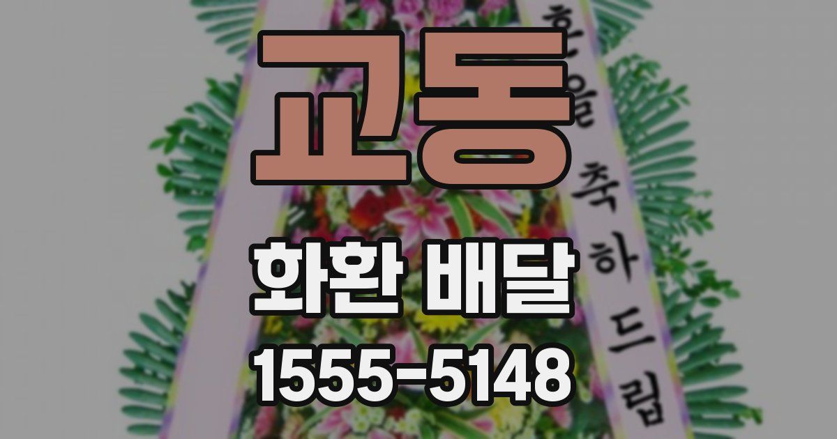 교동 화환 배달