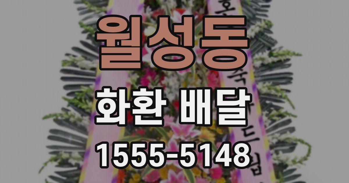 월성동 화환 배달