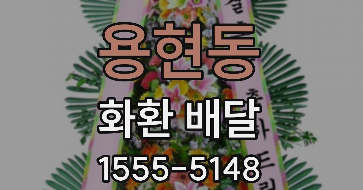 용현동 화환 배달
