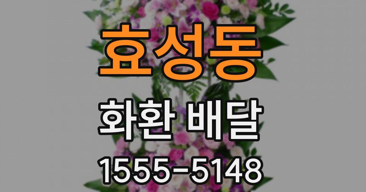 효성동 화환 배달