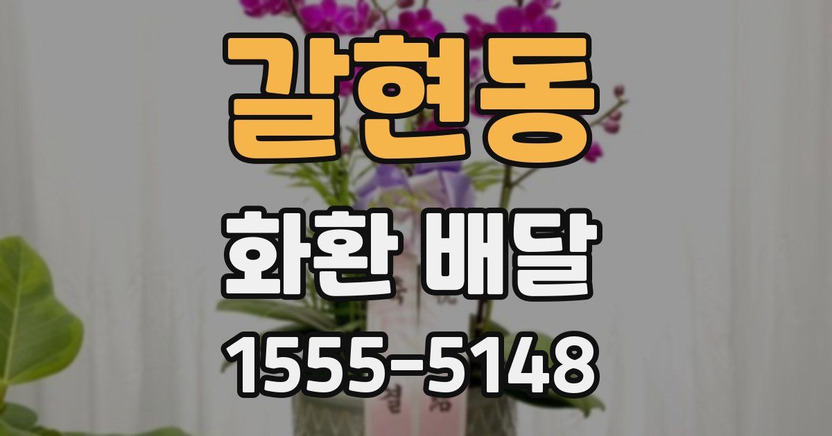 갈현동 화환 배달