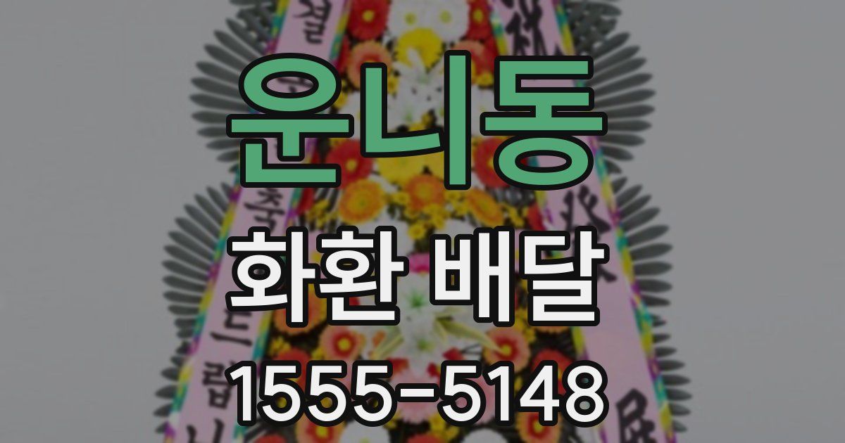 운니동 화환 배달