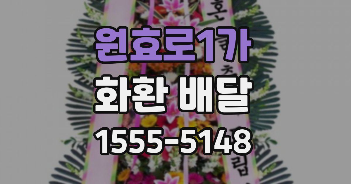 원효로1가 화환 배달