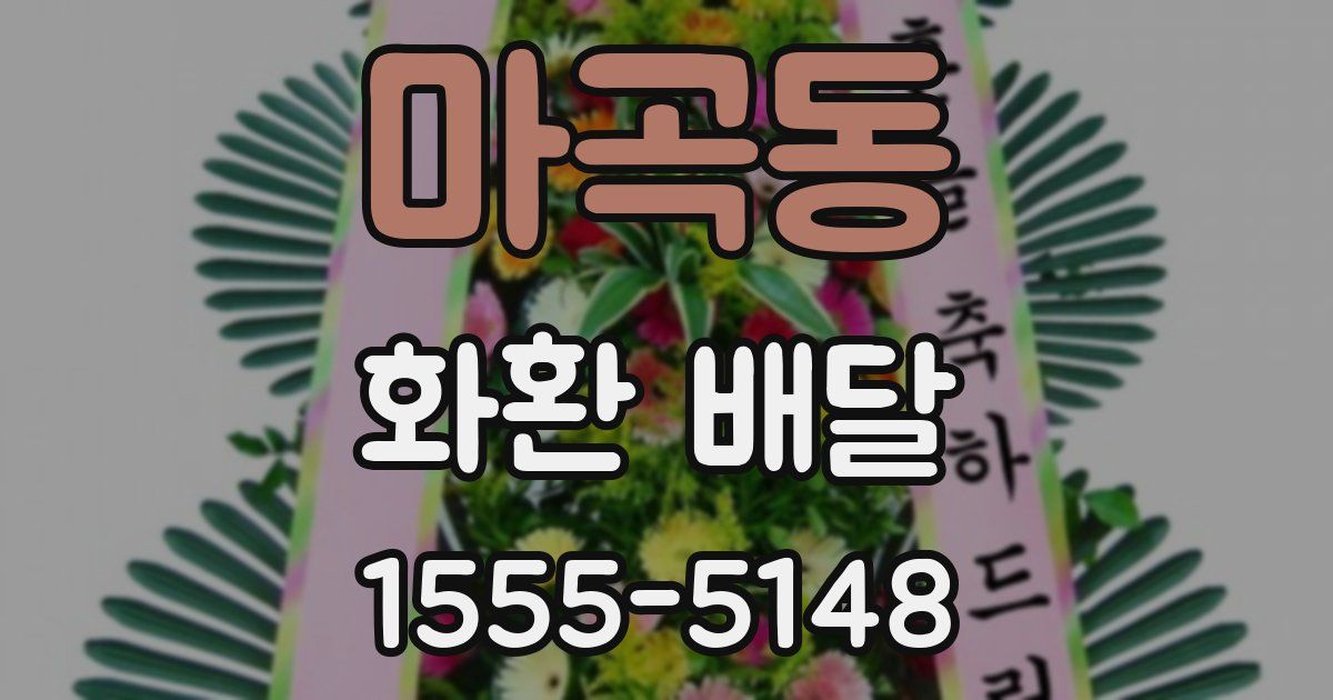 마곡동 화환 배달