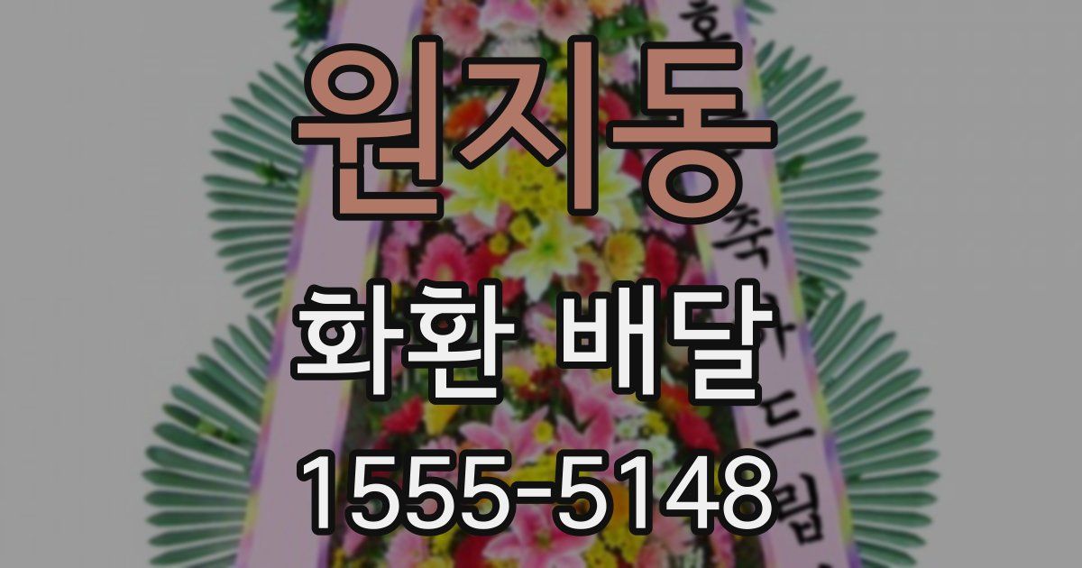 원지동 화환 배달
