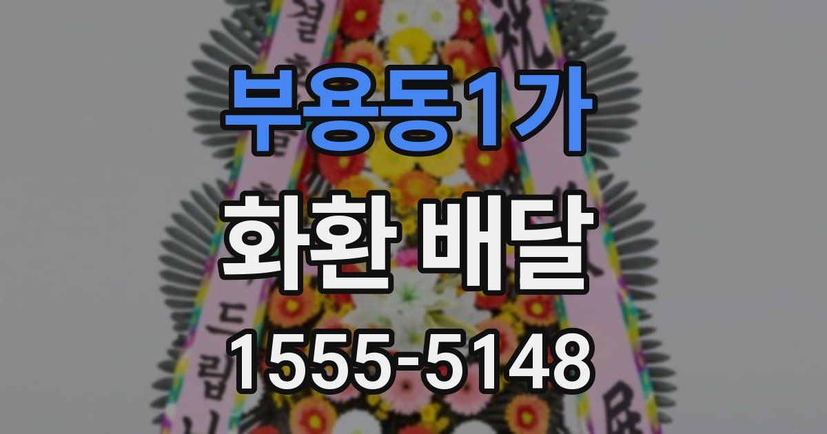 부용동1가 화환 배달