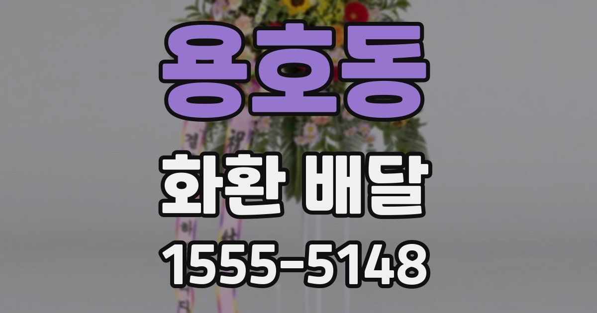 용호동 화환 배달