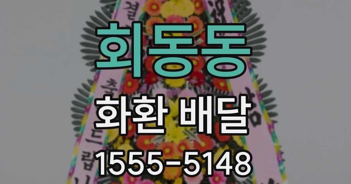회동동 화환 배달