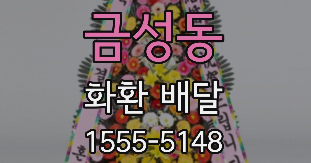 금성동 화환 배달