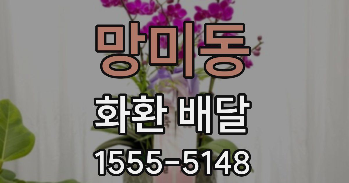 망미동 화환 배달