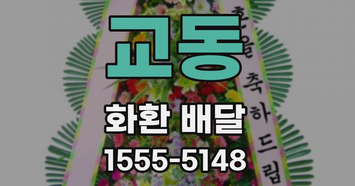 교동 화환 배달