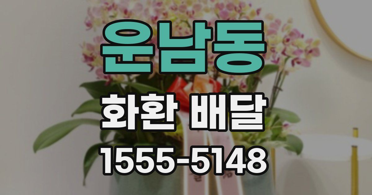 운남동 화환 배달