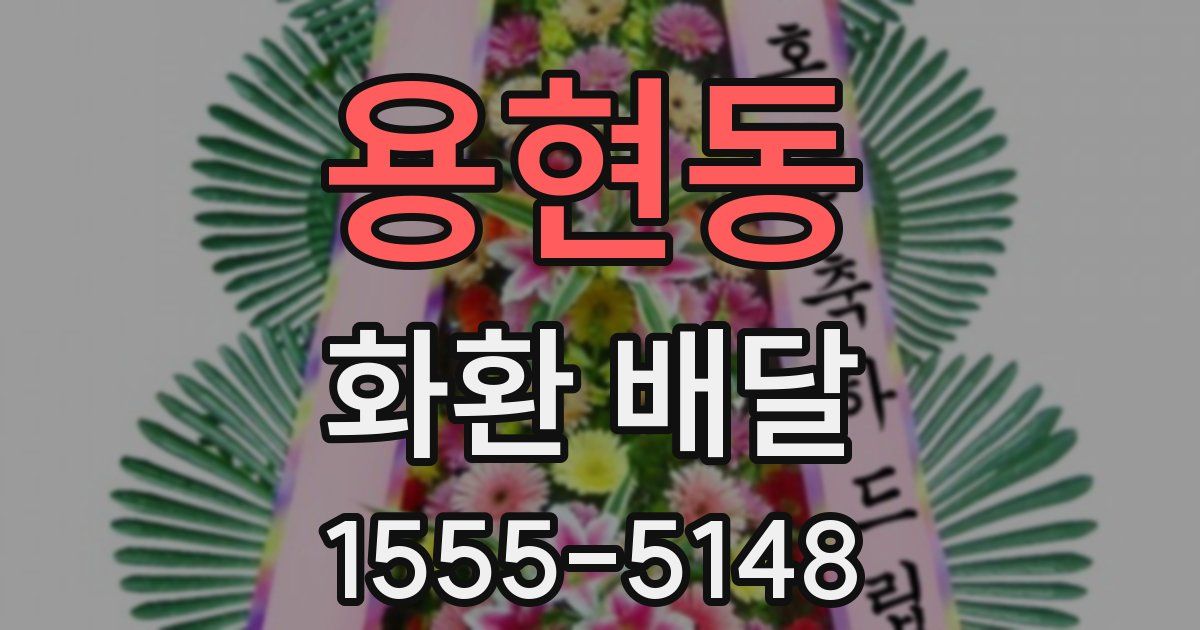 용현동 화환 배달
