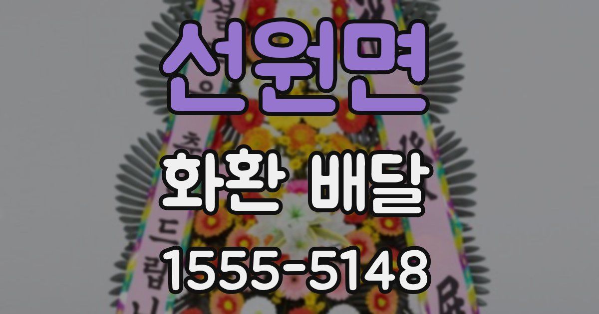 선원면 화환 배달