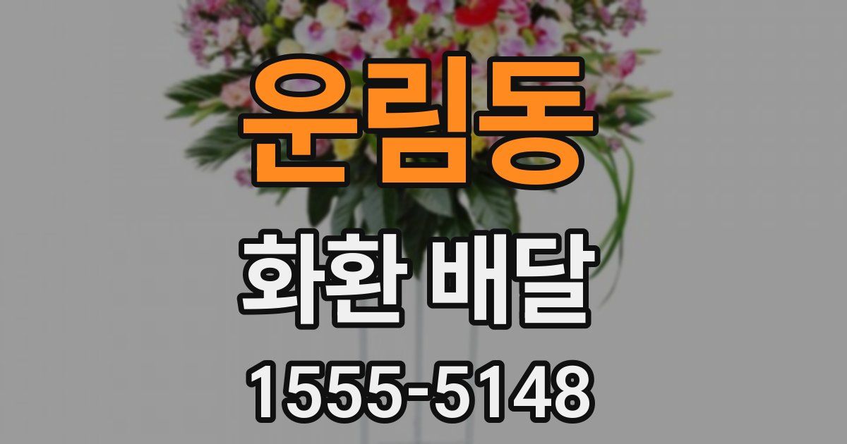 운림동 화환 배달