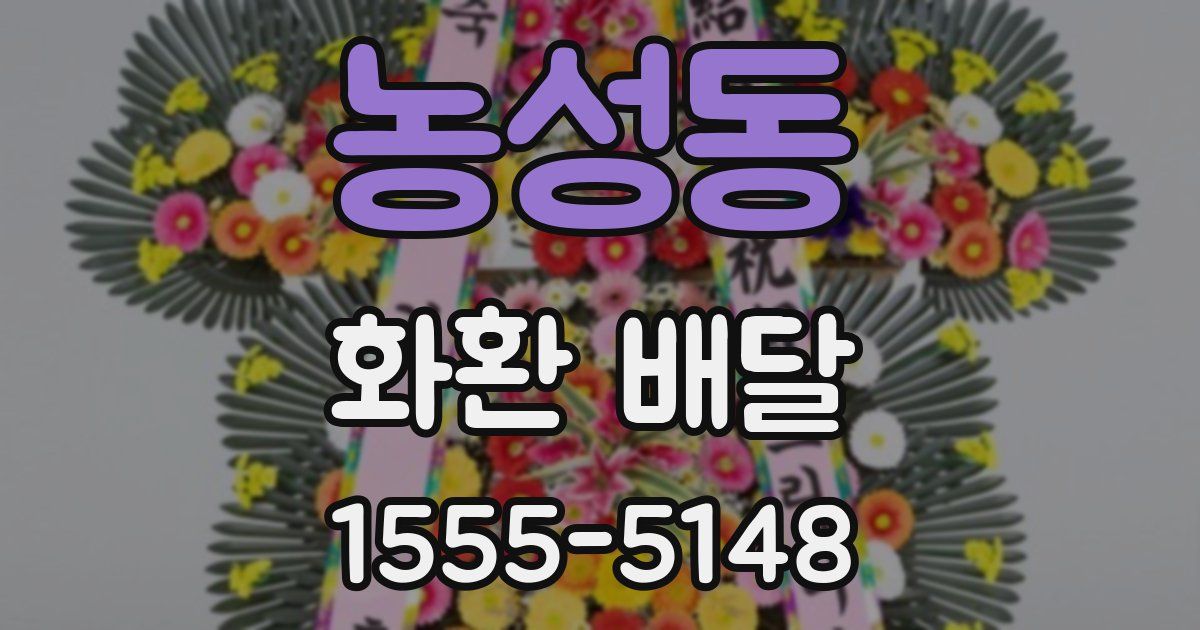 농성동 화환 배달