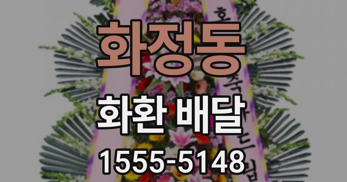 화정동 화환 배달
