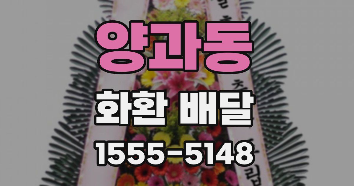 양과동 화환 배달