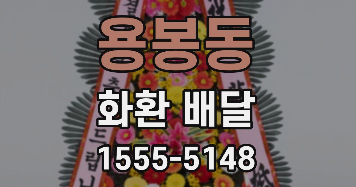 용봉동 화환 배달